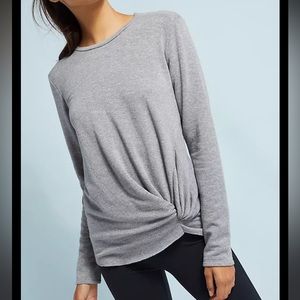 Anthropologie Stateside gray long sleeve twisted sweatshirt XS
